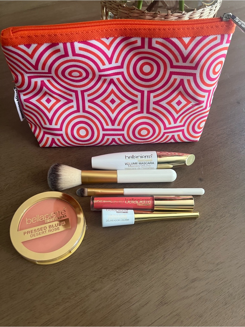 Belle Pierre makeup cosmetics bundle Mascara,Blush,Eyeliner,lipgloss,brushes NEW